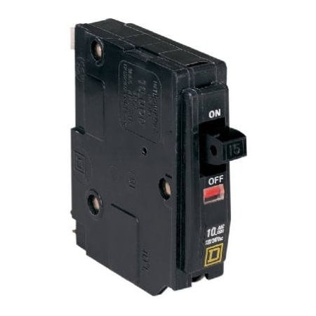 Square D Miniature Circuit Breaker, QO Series, 15A, 1 Pole, 120/240V AC, 10kA at 120/240V AC QO115C